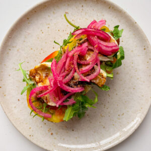 Pickled Red Onions Toast