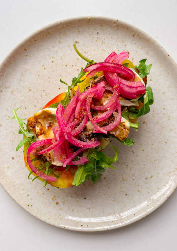 Pickled Red Onions Toast