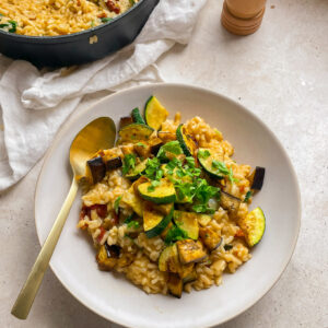 Sun Dried Tomato Risotto with vegetables