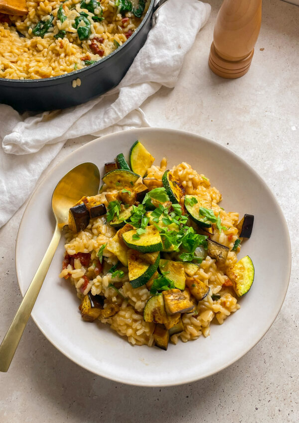 Sun Dried Tomato Risotto with vegetables