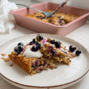 Healthy Lemon Blueberry Baked Oats